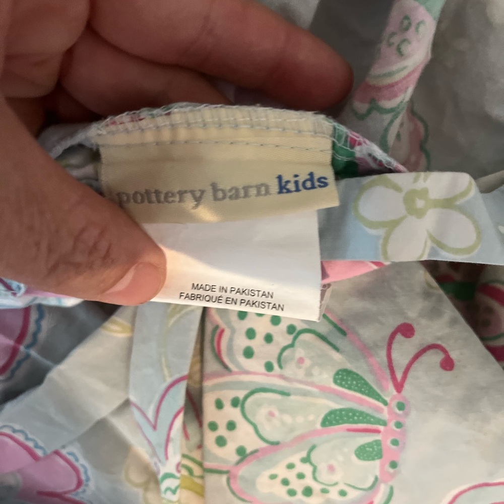 Pottery Barn Kids Butterfly Duvet Covers- Pink. 2 covers plus pillow cover.